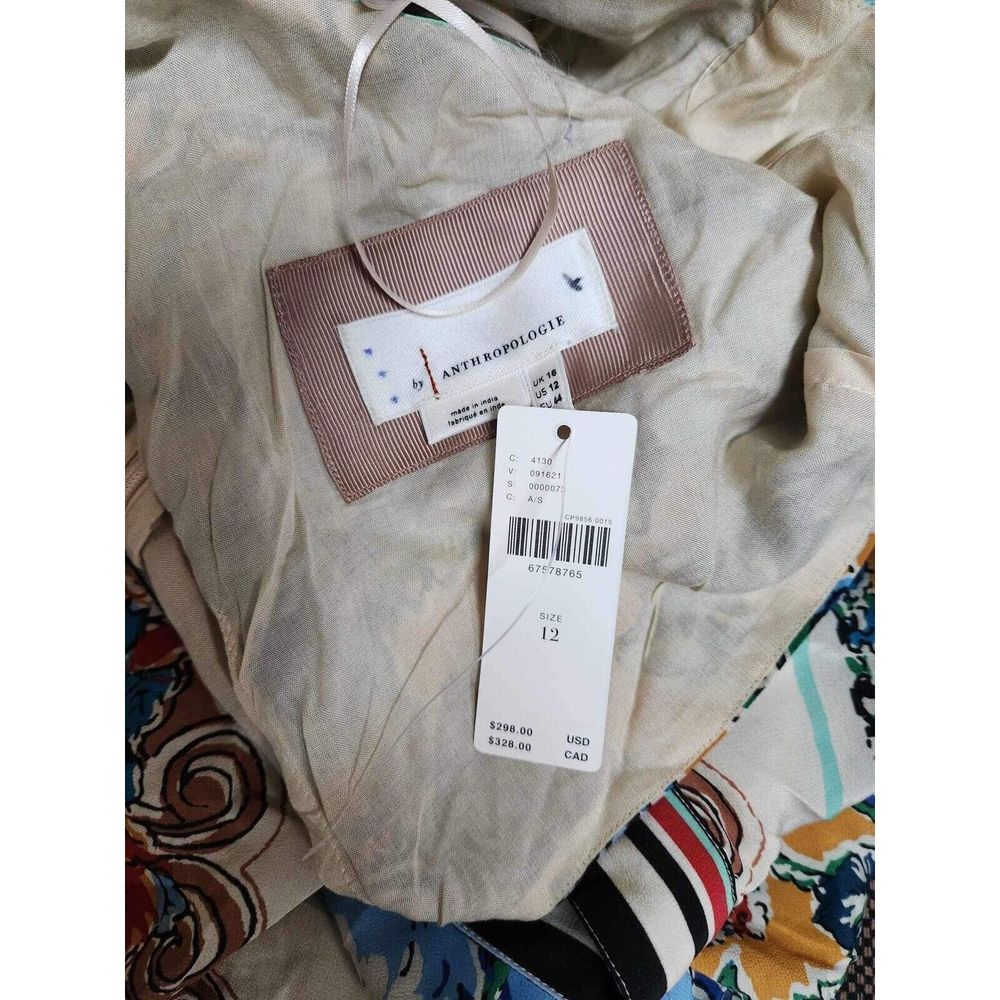 NWT Anthropologie One-Shoulder Silk Midi Dress Size 12. A47 - Picture 9 of 9